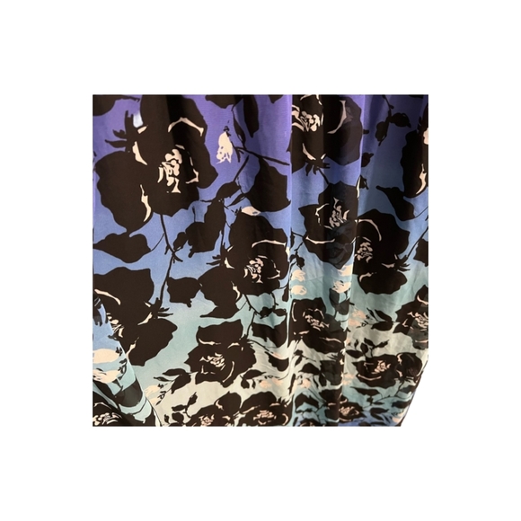 Lane Bryant Size 26/28 Black & Blue Floral Maxi Dress- Gorgeous Plus Size Dress! - Picture 3 of 6